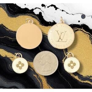 3 Piece White Round Earring/Necklace Making Charm Pendant Pull Set